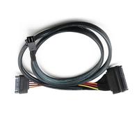 Jooehyer 15Pin Power Supply 12G Mini SAS HD to for U. 2 36P SFF-8643 Cable 0.75M, Built-in for U. 2 SSD SAS for U. 2 SFF-8639