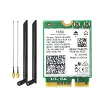 Jooehyer 1650i AX201NGW WiFi Card+2x8DB Antenna 3000Mbps WIFI6 2.4G/5G Cnvio2 Bluetooth 5.1 WiFi Adapter for Win10/Win11