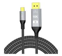 Jooehyer 16K Displayport Cable USB C to DP 2.1 Extension Adapter Type-C 8K 60Hz 4K 240Hz 80Gbps UHD for Laptop Monitor 2m