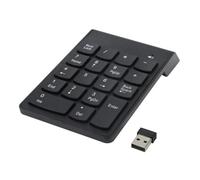 Jooehyer 18 Keys Wireless USB Number Pad Keyboard with 2.4G Mini USB Numeric Receiver for Laptop Desktop PC Notebook Replacement