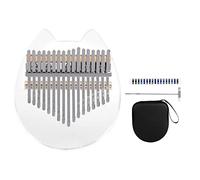 Jooehyer 1Set Crystal Transparent Thumb Piano Acrylic 17-Tone Finger Piano Beginner Plucked Instrument Musical Instrument