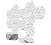 Jooehyer 1Set Self-Adhesive Acoustic Sound Proof Foam Panels 13.8 X 12 X0.4Inch Acoustic Panels Soundproof Wall Panels,for Studios/Recording Studios/Offices,White