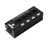 Jooehyer 1x4 XLR Balanced Audio Splitter 3 Pin 1 Input 4 Output Audio Signal Splitter Box No Power Needed Supply