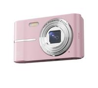 Jooehyer 2.4 Inch Retro Digital Camera 4K HD Small Portable CMOS Mini Camera 50MP 16x Zoom Video Recorder Camera Pink
