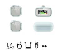 Jooehyer 2.4G Wireless Lavalier Microphone Noise Reduction Mobile Phone Two-Way Live Broadcast Recording Microphone Easy Install Easy to Use,A