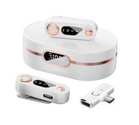 Jooehyer 2 in 1 Wireless Microphone 2.4G Professional Lapel Microphone Clip Mics Dual Digital Noise Reduction No Delay Plug Play