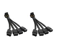 Jooehyer 2 Pieces 4X8 Pin PCI-E to 16 Pin Graphics Card Power Cable 12VHPWR Connector Adapter Cable Black Adapter Cable for GPU RTX4090 RTX4080