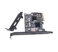 Jooehyer 2 Ports PCI-E 4X to USB 3.2 Gen 2 A Type C Expansion Card PCIe 3.0 to USB 3.2 Expansion Card Type-E Front Adapter