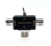 Jooehyer 2-Way Manual Coaxial Antenna Switch Rotary Switch withOFF/Ground Protection 1 Input & 2 Outputs Coaxial Switch BNC Connector