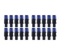 Jooehyer 20 Pieces NL4FC Speaker Cables Head Speakon Cable Connector 4-Pin Speaker Plugs with Twist Lock Waterproof for Cables