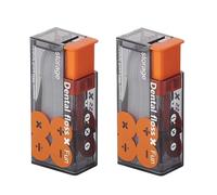 Jooehyer 2Pcs Automatic Portable Floss Pick Boxes, Storage 10 Floss Picks, Refillable Dental Floss Picks Organizer