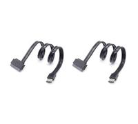 Jooehyer 2X 7+15Pin HDD to Power ESATA Adapter Power Esata USB 2.0 5V 12V Combo to 2.5inch 3.5inch 22Pin