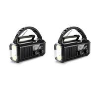 Jooehyer 2X Emergency Weather Radio FM/AM/,Portable Hand Crank Radio,Flashlight,Solar Powered 10000mAh for Outdoor Camping