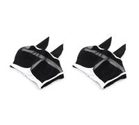 Jooehyer 2X Horse Mask Adjustable Breathable Anti-UV Anti-Mosquito Pet Eye Protection Mesh Anti-Fly Protective Cover M