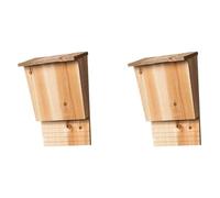 Jooehyer 2X Outdoor Bat House Bat Habitat Box Wooden Decorative Bat Box Shelter Nest Garden Bat House