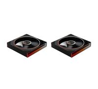 Jooehyer 2X PC Case Fan Star Ring 140mm 5V 3Pin ARGB Cyclic Mirror Light Effect Lian PWM 650 to 1800RPM Cooling Fan Black B