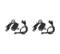 Jooehyer 2X PWM Speed Controller 12V 4Pin PWM Fan Governor USB TYPE-C Power Supply Watercooling Cooler with 1 to 2 Adapter Cable