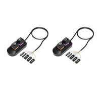 Jooehyer 2X RGB LED Lights Computer Desktop Switch PC Motherboard External Power on/Off and Reset Button Extension Cable B