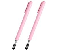 Jooehyer 2X Universal Telescopic Stylus Pen for Touch Screens,Retractable Pointer Stick & Stylus with Special Flocking Tip (Pink)
