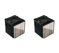 Jooehyer 2X Vinyl Record Carrying Storage Case Travel Storage Bag Dustproof Case with Lid Handles for 12 Inch Vinyl Albums