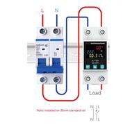 Jooehyer 2X ZigBee TUYA Smart Life 2P/63A Circuit Breaker Earth Leakage Over Under Voltage Protection Protector