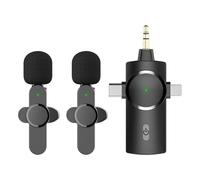 Jooehyer 3 In1 Wireless Lavalier Microphone for Interviews Video Podcast for/for/Android/Smartphone/Camera/Computer