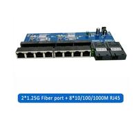 Jooehyer 3 Pcs 10/100/1000M Gigabit Ethernet Switch Fiber Optical Media Converter PCBA 8 RJ45 UTP and 2 SC Fiber Port Board PCB Easy to Use