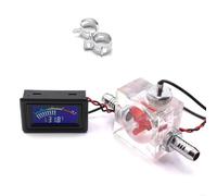 Jooehyer 3 Way Flow Meter Universal LED Thermometer forWater Cooling Liquid Cooler System Universal Computer Thermometer Dropship Computer Radiator Red