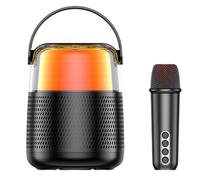 Jooehyer 3000mAh 6W Colorful Bluetooth 5.3 Speaker RGB Light Home Subwoofer with Microphone Portable AUX TF Card Playback