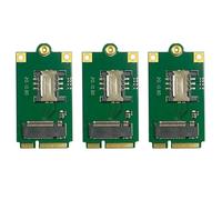 Jooehyer 3X 4G 5G M.2 to Pcie Adapter NGFF to Mini Pci-E Adapter Board with SIM Card Slot for L860- DW5820E DW5816E EM7455