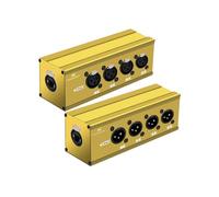 Jooehyer 4-Channel XLR to RJ45 Ethercon-Compatible Cat5 Ethernet Extender XLR to Ethercon RJ45 Cat5 Ethernet Extender for Live Stage,Audio Recording Studio Yellow