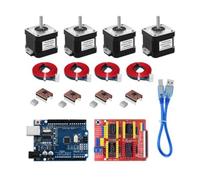 Jooehyer 4-Lead Nema17 Stepper Motor 17HS4401S + CNC-Shield V3 Engraving Machine+4pcs A4988 Driver Expansion Board 3D Printer Kit