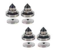 Jooehyer 4 PCS 28x25mm Speakers Stand Feet Foot Pad Pure Copper Loudspeaker Box Spikes Cone Floor Foot Nail Black