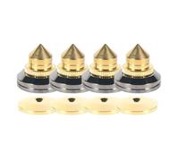 Jooehyer 4 PCS 28x25mm Speakers Stand Feet Foot Pad Pure Copper Loudspeaker Box Spikes Cone Floor Foot Nail Silver