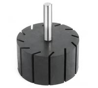 Jooehyer 45mm X 30mm Rubber Frame Tensioner Slotted Sand Drum Grinding Head Metal Rust Removal Ring Set