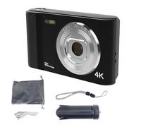 Jooehyer 4K Camera Student Digital Ultra-Thin Anti-Shake Smart Zoom Portable Retro Camera Black