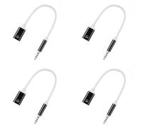 Jooehyer 4pcs 3.5mm Male to Type C Female Audio Cable Cord, Analog Audio Jack Headphone Audio Adapter for MP3 Player, Laptop,B