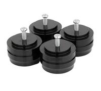 Jooehyer 4PCS Aluminium Feet Solid Audio Device Feet Speaker Spikes Stand Feet Pad Foot for Speakers CD Amplifier Black