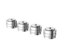 Jooehyer 4PCS FT3322 Aluminium Feet Solid Audio Device Feet Absorber Shock Amplifier Base Feet for Speakers Silver