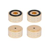Jooehyer 4PCS Shock Absorbing Foot Pad Aluminum Alloy Speaker Isolation Stand for Speakers CD Amplifier Gold