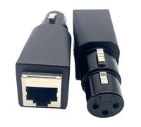 Jooehyer 4Pcs to RJ45 Connector RJ45 Ethernet to 3 Pin XLR Adapter 3-Pin XLR Female & Male Adapter for Audio Video