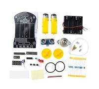 Jooehyer 51 MCU Smart Car DIY Electronic Kit Ultrasonic Obstacle Avoidance Car Automatic Ranging Robot Programming DIY Kit