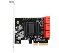 Jooehyer 6 Port Pci Express PCIe 4x to 6 Port SATA3.0 for HDD SSD with 8cm/12cm Bracket