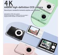 Jooehyer 64MP 4K CCD Digital Video Camera with 16X Digital Zoom, Wifi, 2.8inch Screen, and 64GB SD Card A