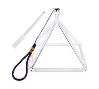 Jooehyer 6inch Quartz Crystal Singing Bowl Sound Therapy Pyramid Yoga Meditation Transparent Tibetan Bowl Percussion Instruments