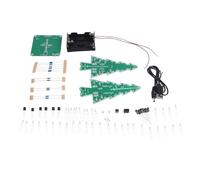 Jooehyer 7 Colors Christmas Tree Electronic Internship DIY Kits As Shown PCB+Plastic Multifunctional LED Flash Bulk Module