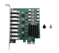 Jooehyer 8-Port USB3.2 Gen1 Expansion Card 4-Channel PCI-E 2.0 X1 to USB3.2 Gen1 Adapter Card Desktop 5Gbps PCI-E Adapter Card