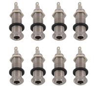 Jooehyer 8X Electric Guitar Jack Chrome Threaded Cylinder Output Input Jack Plug Sockets 1/4 Inch for Electric Guitar