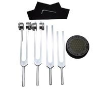 Jooehyer 8x Tuning Forks for Healing Set 128Hz, 136Hz, 256Hz, 384Hz & Hockey Puck Activator for Healing,Sound Therapy,Keep Body