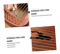 Jooehyer A Sets of 16 Lyre Harp Strings Replacement Parts Accessories Metal String for Lyre Harp